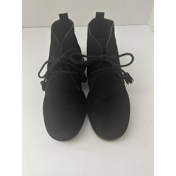 Tommy Bahama EVERT Black Suede Leather Lace Up Ankle Boots Women's SZ 9.5 - Picture 3 of 7